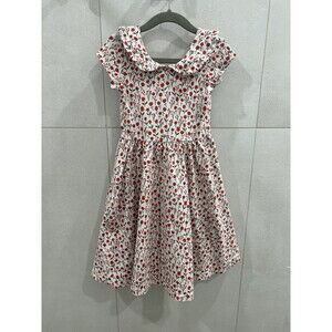 Alice & Ames The Peter Pan Ballet Dress in Ruby Floral Size Girls 5 Cotton